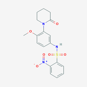 N-(4-methoxy-3-(2-oxopiperidin-1-yl)phenyl)-2-nitrobenzenesulfonamide