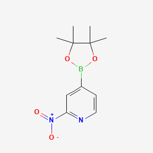 molecular formula C11H15BN2O4 B2937971 2-Nitro-4-(4,4,5,5-tetramethyl-1,3,2-dioxaborolan-2-YL)pyridine CAS No. 1841080-51-0
