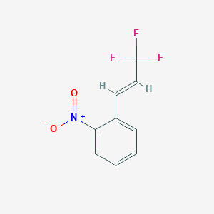 molecular formula C9H6F3NO2 B2937973 1-Nitro-2-[(E)-3,3,3-trifluoroprop-1-enyl]benzene CAS No. 1559077-96-1