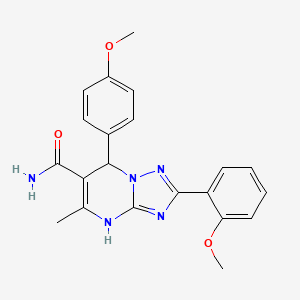 2-(2-Methoxyphenyl)-7-(4-methoxyphenyl)-5-methyl-4,7-dihydro-[1,2,4]triazolo[1,5-a]pyrimidine-6-carboxamide