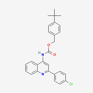 molecular formula C27H25ClN2O2 B2937983 (4-叔丁基苯基)甲基 N-[2-(4-氯苯基)喹啉-4-基]氨基甲酸酯 CAS No. 338401-45-9