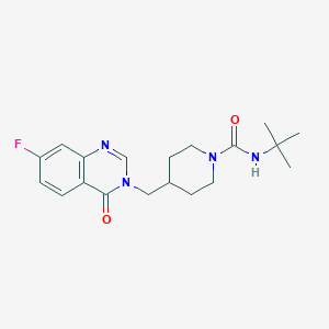 molecular formula C19H25FN4O2 B2937985 N-Tert-butyl-4-[(7-fluoro-4-oxoquinazolin-3-yl)methyl]piperidine-1-carboxamide CAS No. 2415452-59-2