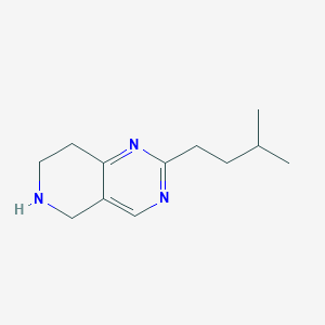 molecular formula C12H19N3 B2937990 2-(3-methylbutyl)-5H,6H,7H,8H-pyrido[4,3-d]pyrimidine CAS No. 1594879-02-3