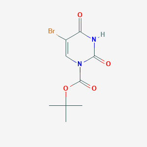 molecular formula C9H11BrN2O4 B2938000 tert-Butyl 5-bromo-2,4-dioxo-3,4-dihydropyrimidine-1(2H)-carboxylate CAS No. 402848-99-1