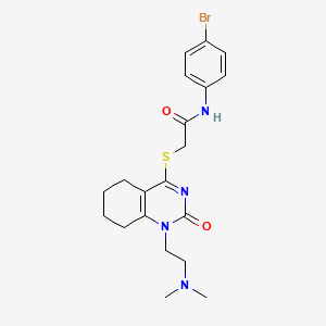 N-(4-bromophenyl)-2-((1-(2-(dimethylamino)ethyl)-2-oxo-1,2,5,6,7,8-hexahydroquinazolin-4-yl)thio)acetamide