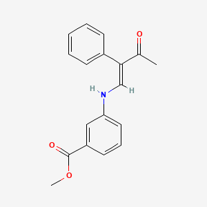 molecular formula C18H17NO3 B2938008 methyl 3-{[(1E)-3-oxo-2-phenylbut-1-en-1-yl]amino}benzoate CAS No. 339017-19-5