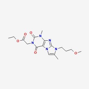 ethyl 2-(8-(3-methoxypropyl)-1,7-dimethyl-2,4-dioxo-1H-imidazo[2,1-f]purin-3(2H,4H,8H)-yl)acetate