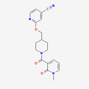 2-[[1-(1-Methyl-2-oxopyridine-3-carbonyl)piperidin-4-yl]methoxy]pyridine-4-carbonitrile