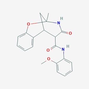 N-(2-methoxyphenyl)-2-methyl-4-oxo-3,4,5,6-tetrahydro-2H-2,6-methanobenzo[g][1,3]oxazocine-5-carboxamide