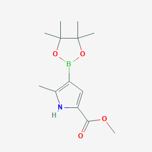 molecular formula C13H20BNO4 B2938017 Methyl 5-methyl-4-(4,4,5,5-tetramethyl-1,3,2-dioxaborolan-2-yl)-1H-pyrrole-2-carboxylate CAS No. 2169946-24-9