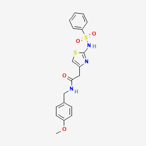N-(4-methoxybenzyl)-2-(2-(phenylsulfonamido)thiazol-4-yl)acetamide