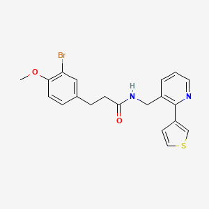 3-(3-bromo-4-methoxyphenyl)-N-((2-(thiophen-3-yl)pyridin-3-yl)methyl)propanamide
