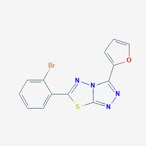 molecular formula C13H7BrN4OS B293803 6-(2-Bromophenyl)-3-(2-furyl)[1,2,4]triazolo[3,4-b][1,3,4]thiadiazole 