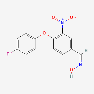 molecular formula C13H9FN2O4 B2938033 4-(4-Fluorophenoxy)-3-nitrobenzenecarbaldehyde oxime CAS No. 320416-62-4