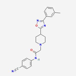 N-(4-cyanophenyl)-2-{4-[3-(3-methylphenyl)-1,2,4-oxadiazol-5-yl]piperidin-1-yl}acetamide