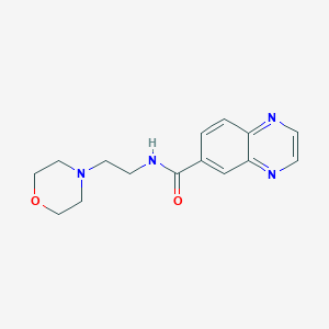 molecular formula C15H18N4O2 B2938045 N-(2-morpholin-4-ylethyl)quinoxaline-6-carboxamide CAS No. 881437-95-2