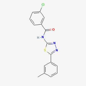 3-chloro-N-(5-(m-tolyl)-1,3,4-thiadiazol-2-yl)benzamide