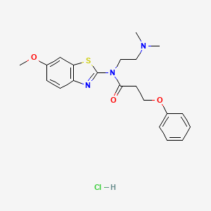 N-(2-(dimethylamino)ethyl)-N-(6-methoxybenzo[d]thiazol-2-yl)-3-phenoxypropanamide hydrochloride