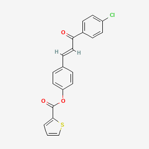 molecular formula C20H13ClO3S B2938049 4-[(1E)-3-(4-chlorophenyl)-3-oxo-1-propenyl]phenyl 2-thiophenecarboxylate CAS No. 331460-49-2
