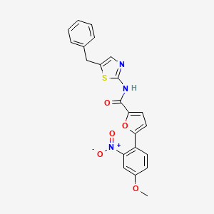 N-(5-benzyl-1,3-thiazol-2-yl)-5-(4-methoxy-2-nitrophenyl)furan-2-carboxamide