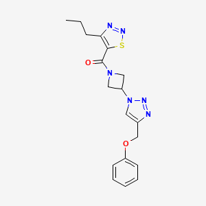 (3-(4-(phenoxymethyl)-1H-1,2,3-triazol-1-yl)azetidin-1-yl)(4-propyl-1,2,3-thiadiazol-5-yl)methanone