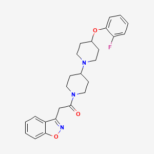 2-(Benzo[d]isoxazol-3-yl)-1-(4-(2-fluorophenoxy)-[1,4'-bipiperidin]-1'-yl)ethan-1-one