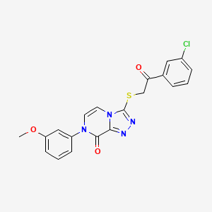 3-((2-(3-chlorophenyl)-2-oxoethyl)thio)-7-(3-methoxyphenyl)-[1,2,4]triazolo[4,3-a]pyrazin-8(7H)-one