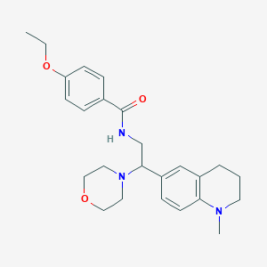 molecular formula C25H33N3O3 B2938079 4-ethoxy-N-(2-(1-methyl-1,2,3,4-tetrahydroquinolin-6-yl)-2-morpholinoethyl)benzamide CAS No. 922085-93-6