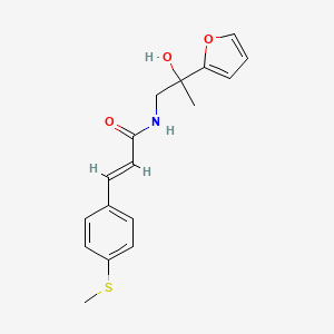 (E)-N-(2-(furan-2-yl)-2-hydroxypropyl)-3-(4-(methylthio)phenyl)acrylamide
