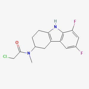 molecular formula C15H15ClF2N2O B2938088 2-Chloro-N-(6,8-difluoro-2,3,4,9-tetrahydro-1H-carbazol-3-yl)-N-methylacetamide CAS No. 2411300-48-4