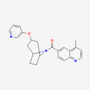 molecular formula C23H23N3O2 B2938092 (4-methylquinolin-6-yl)((1R,5S)-3-(pyridin-3-yloxy)-8-azabicyclo[3.2.1]octan-8-yl)methanone CAS No. 2109187-90-6