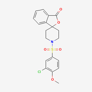 1'-((3-chloro-4-methoxyphenyl)sulfonyl)-3H-spiro[isobenzofuran-1,4'-piperidin]-3-one