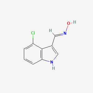 molecular formula C9H7ClN2O B2938106 (NE)-N-[(4-chloro-1H-indol-3-yl)methylidene]hydroxylamine CAS No. 1071603-35-4