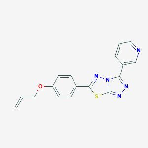 molecular formula C17H13N5OS B293811 Allyl 4-[3-(3-pyridinyl)[1,2,4]triazolo[3,4-b][1,3,4]thiadiazol-6-yl]phenyl ether 