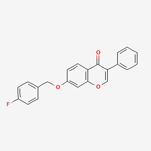 molecular formula C22H15FO3 B2938115 7-[(4-Fluorophenyl)methoxy]-3-phenylchromen-4-one CAS No. 449739-13-3