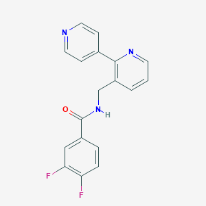 molecular formula C18H13F2N3O B2938122 N-([2,4'-bipyridin]-3-ylmethyl)-3,4-difluorobenzamide CAS No. 2034253-82-0