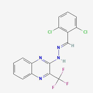 2,6-dichlorobenzenecarbaldehyde N-[3-(trifluoromethyl)-2-quinoxalinyl]hydrazone