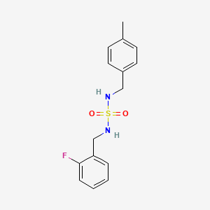 molecular formula C15H17FN2O2S B2938130 N-(2-氟苄基)-N'-(4-甲基苄基)磺酰胺 CAS No. 337924-24-0