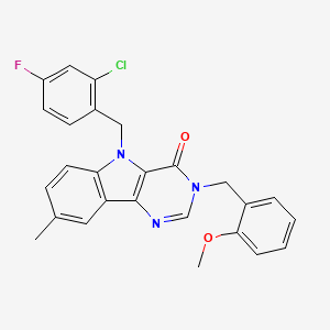 5-(2-chloro-4-fluorobenzyl)-3-(2-methoxybenzyl)-8-methyl-3,5-dihydro-4H-pyrimido[5,4-b]indol-4-one