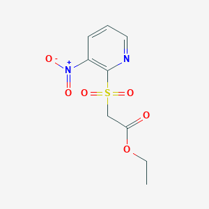 molecular formula C9H10N2O6S B2938142 [(3-硝基吡啶-2-基)磺酰基]乙酸乙酯 CAS No. 1774901-38-0