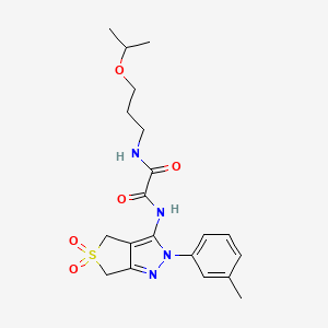 N1-(5,5-dioxido-2-(m-tolyl)-4,6-dihydro-2H-thieno[3,4-c]pyrazol-3-yl)-N2-(3-isopropoxypropyl)oxalamide