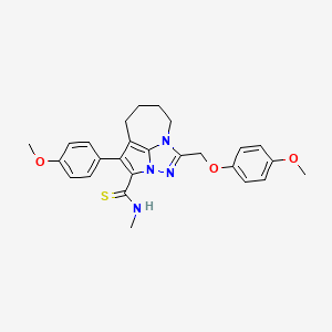 1-[(4-methoxyphenoxy)methyl]-4-(4-methoxyphenyl)-N-methyl-5,6,7,8-tetrahydro-2,2a,8a-triazacyclopenta[cd]azulene-3-carbothioamide