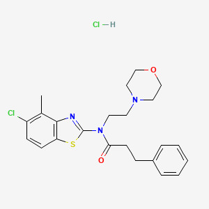 N-(5-chloro-4-methylbenzo[d]thiazol-2-yl)-N-(2-morpholinoethyl)-3-phenylpropanamide hydrochloride