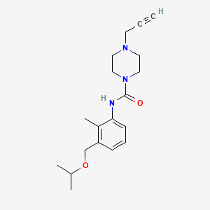 molecular formula C19H27N3O2 B2938173 N-{2-methyl-3-[(propan-2-yloxy)methyl]phenyl}-4-(prop-2-yn-1-yl)piperazine-1-carboxamide CAS No. 1797677-87-2