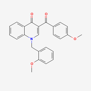 3-(4-Methoxybenzoyl)-1-[(2-methoxyphenyl)methyl]-1,4-dihydroquinolin-4-one