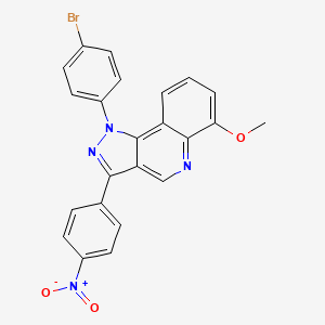 1-(4-bromophenyl)-6-methoxy-3-(4-nitrophenyl)-1H-pyrazolo[4,3-c]quinoline