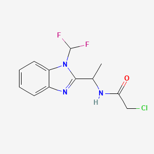 2-Chloro-N-[1-[1-(difluoromethyl)benzimidazol-2-yl]ethyl]acetamide
