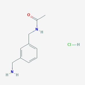 molecular formula C10H15ClN2O B2938193 N-{[3-(aminomethyl)phenyl]methyl}acetamide hydrochloride CAS No. 675112-91-1