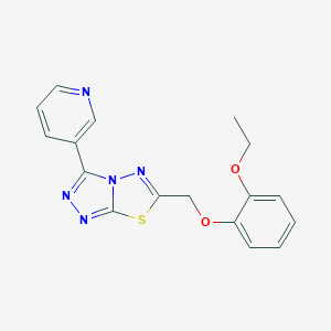 molecular formula C17H15N5O2S B293820 6-[(2-Ethoxyphenoxy)methyl]-3-(3-pyridinyl)[1,2,4]triazolo[3,4-b][1,3,4]thiadiazole 