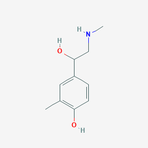 molecular formula C10H15NO2 B2938206 4-(1-羟基-2-(甲基氨基)乙基)-2-甲基苯酚 CAS No. 858811-10-6